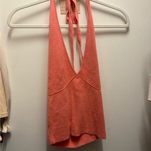 La Hearts Backless Tie Tank Top